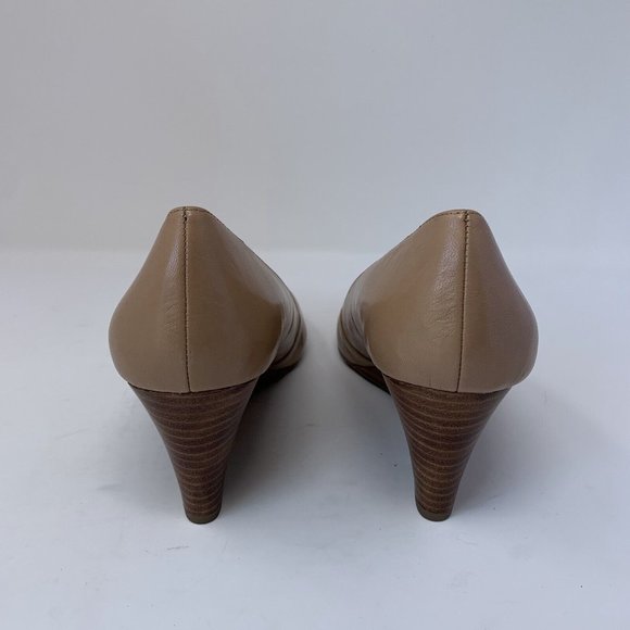 Franco Sarto Frankie Wedge Pumps Women's 9M Cool Taupe Leather Pointed Toe S0506 - Picture 5 of 9